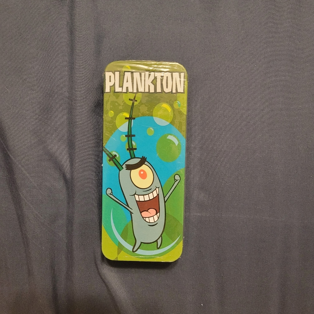 Spongebob Squarepants Plankton Digital Watch New In Metal Tin Burger King 2004